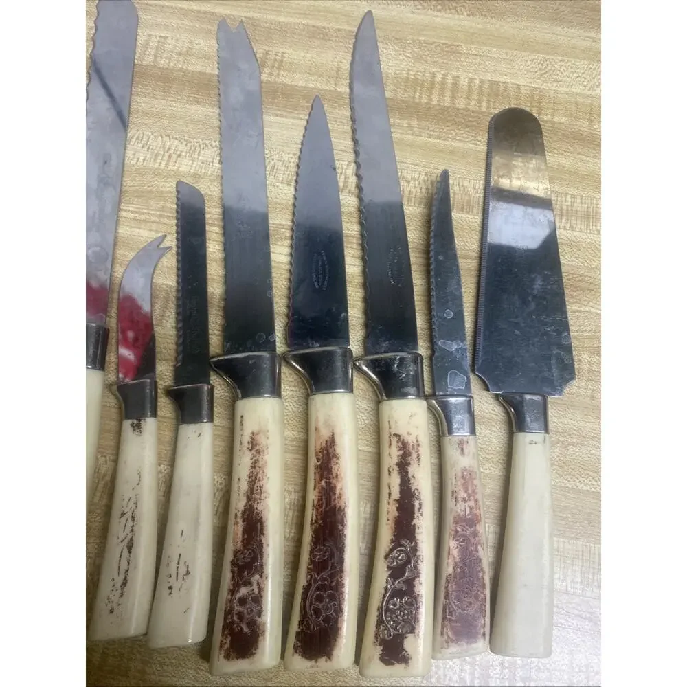Vintage Regent Sheffield 11 Pieces Stainless Cutlery Knives England